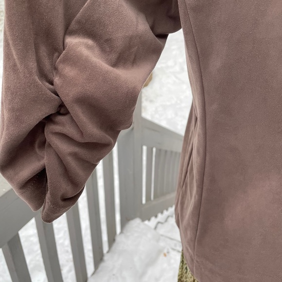 ALFANI Ultrasuede Drape Front Jacket - Picture 6 of 13